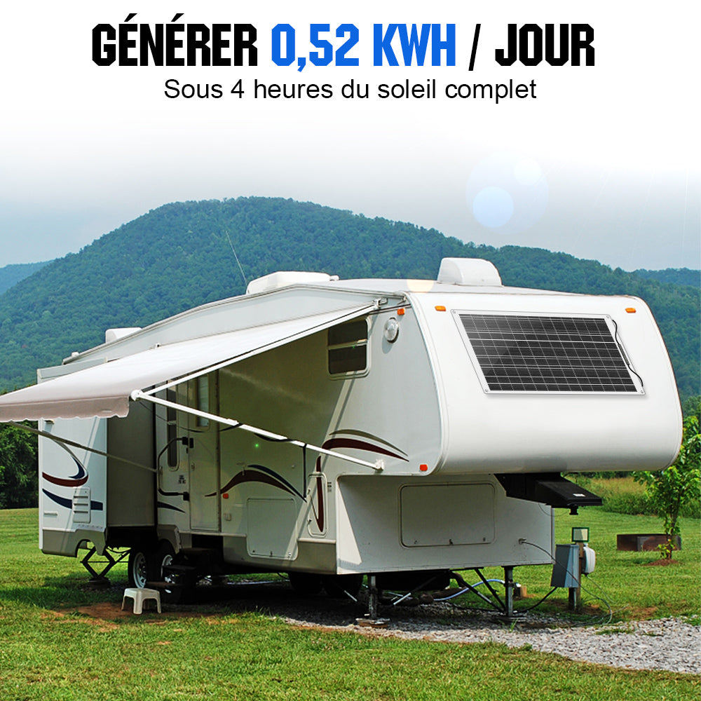 Panneau Solaire Flexible - 100W - Usage Universel - 12V