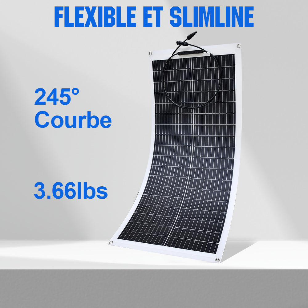 Panneau Solaire Flexible - 100W - Usage Universel - 12V