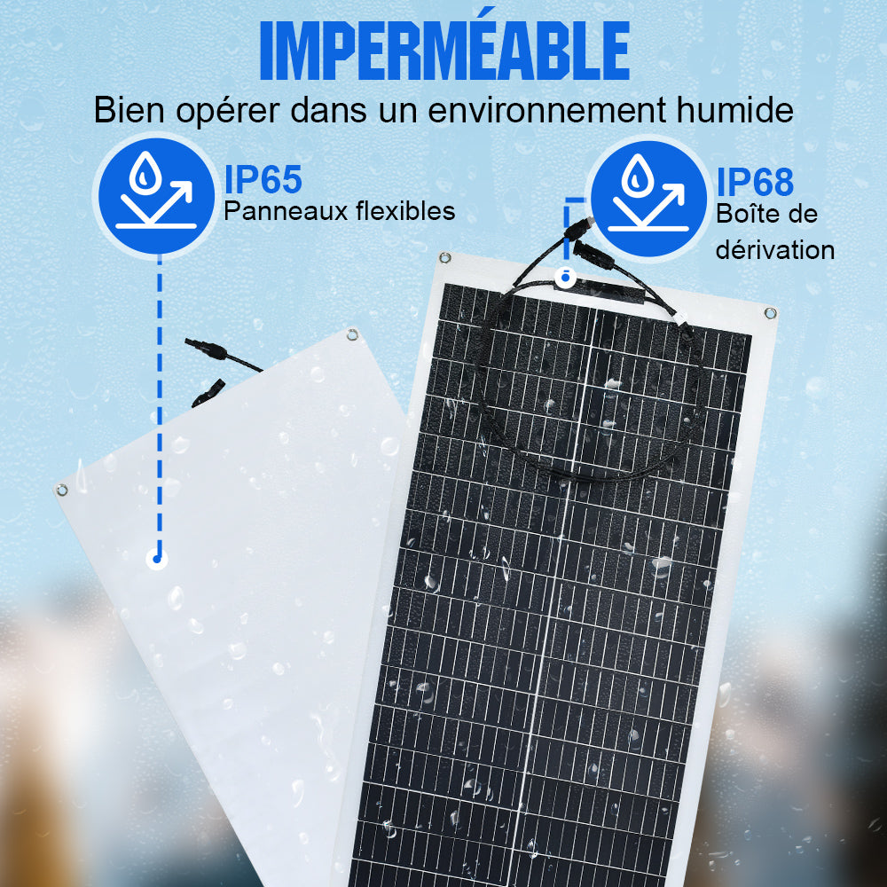 Panneau Solaire Flexible - 100W - Usage Universel - 12V