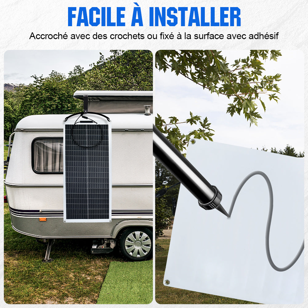 Panneau Solaire Flexible - 100W - Usage Universel - 12V