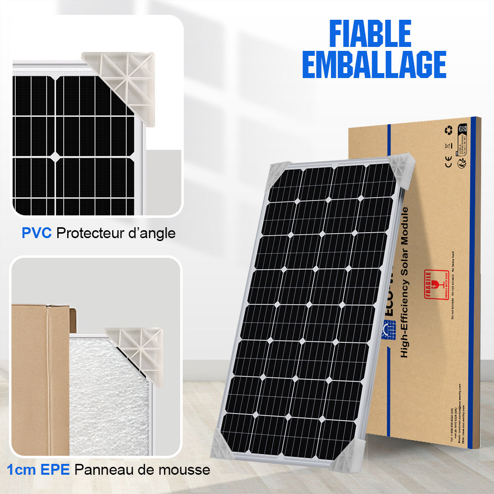 Panneau Solaire Monocristallin - 170W - Usage 12V
