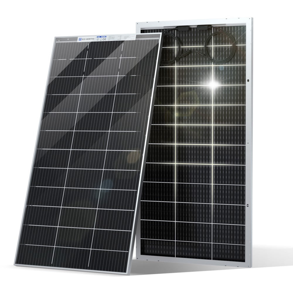 Panneau Solaire Bifacial - 195W - Monocristallin - 12V
